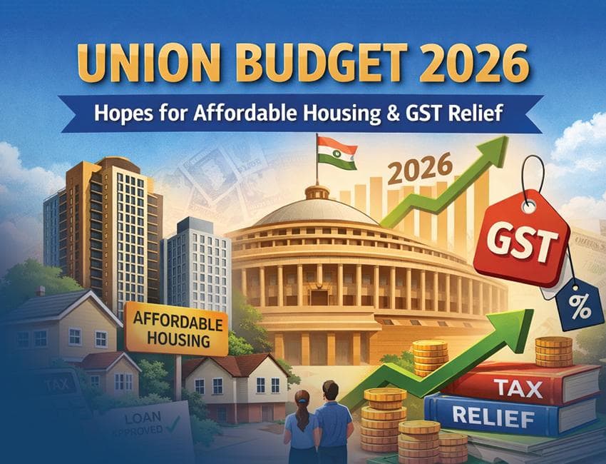Real Estate Pins Hopes on Union Budget 2026 to Ease Affordability Crunch and GST Burden