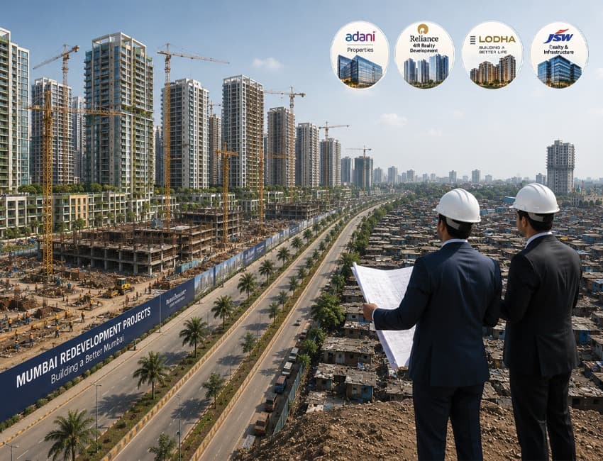 Adani, Reliance, Lodha & JSW in the Race for 206 Acres Mumbai Redevelopment Projects