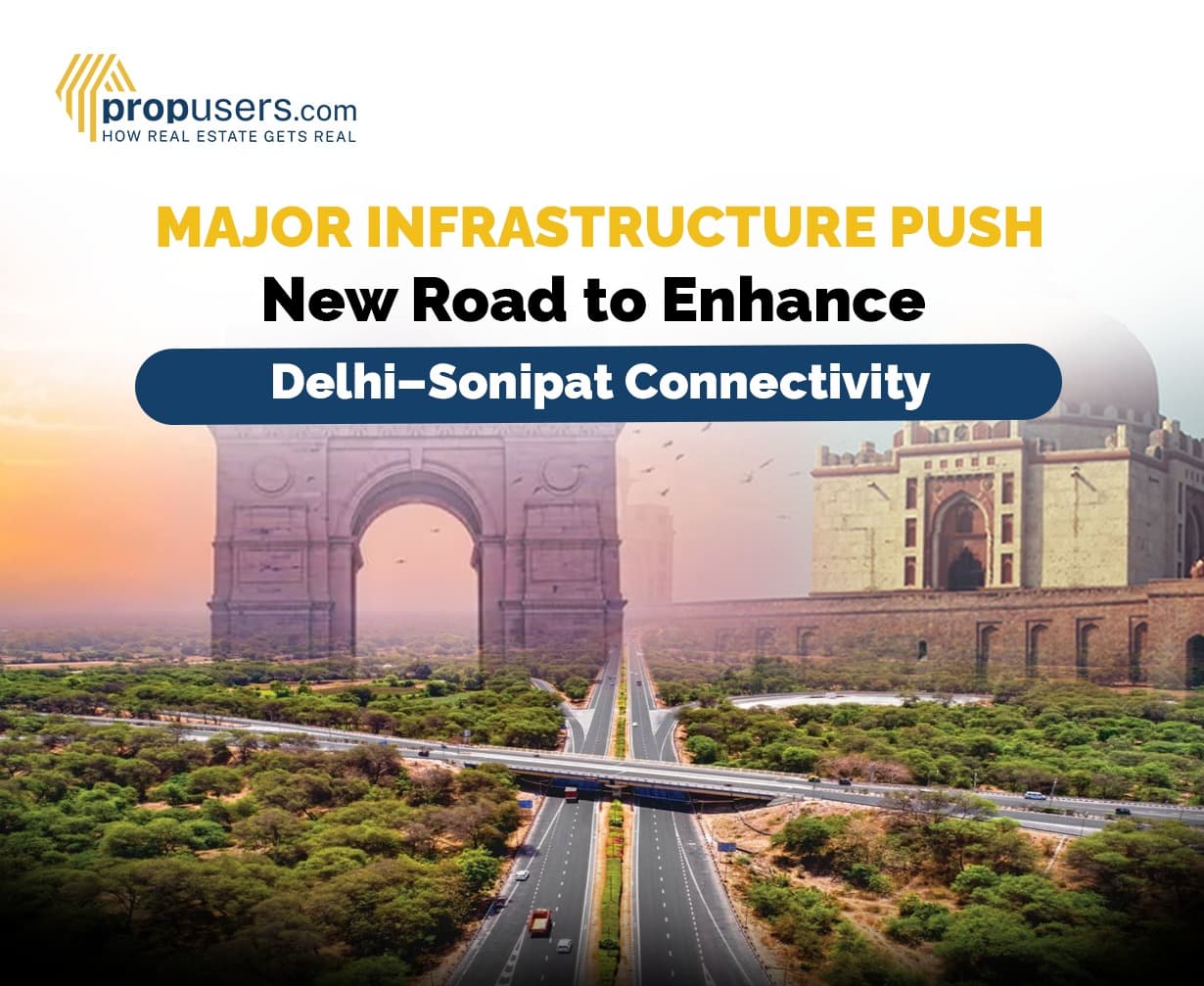 Traveling between Sonipat to Delhi to becoming easier, with the 9 km Road set to start providing maj